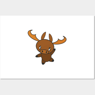 Cute Dancing Moose Posters and Art